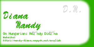 diana mandy business card